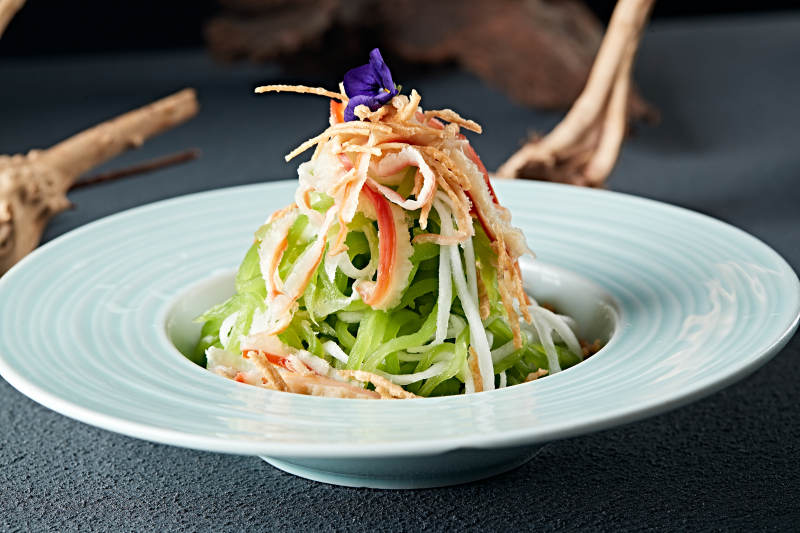 酸萝卜丝笋丝凉拌北极贝图片