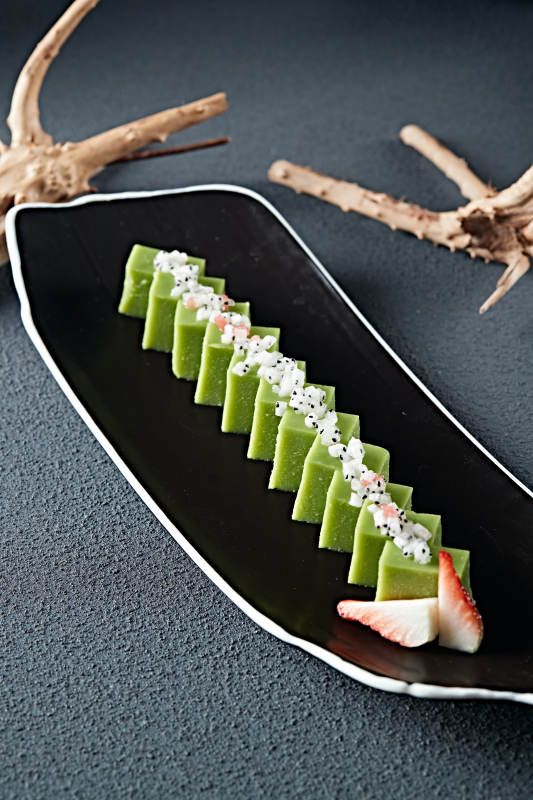 水果粒青豆慕斯图片