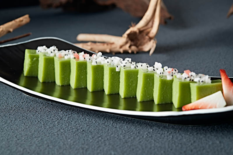 水果粒青豆慕斯图片