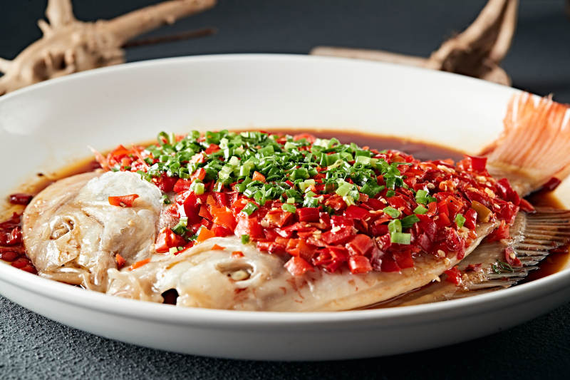 剁椒豉油蒸鲷鱼图片