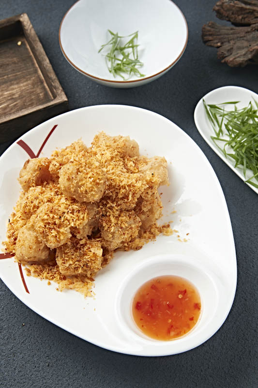 避风塘面包糠炸鲜墨鱼丸图片