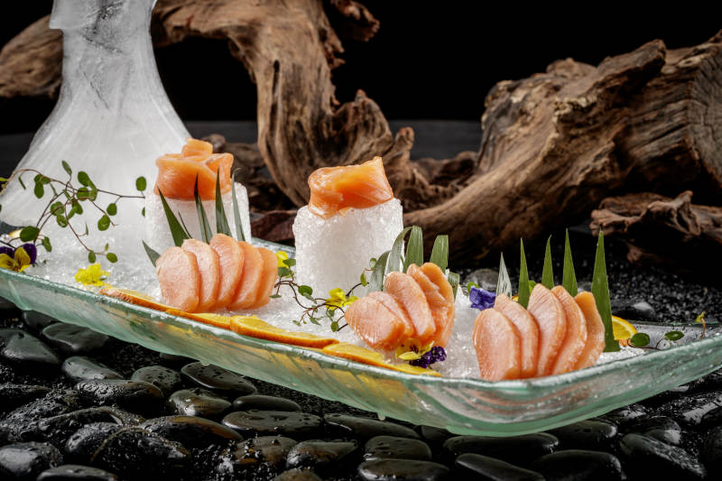 极品三文鱼刺身图片