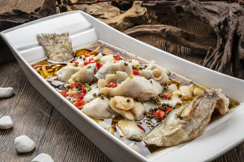 椒麻海鲈鱼图片
