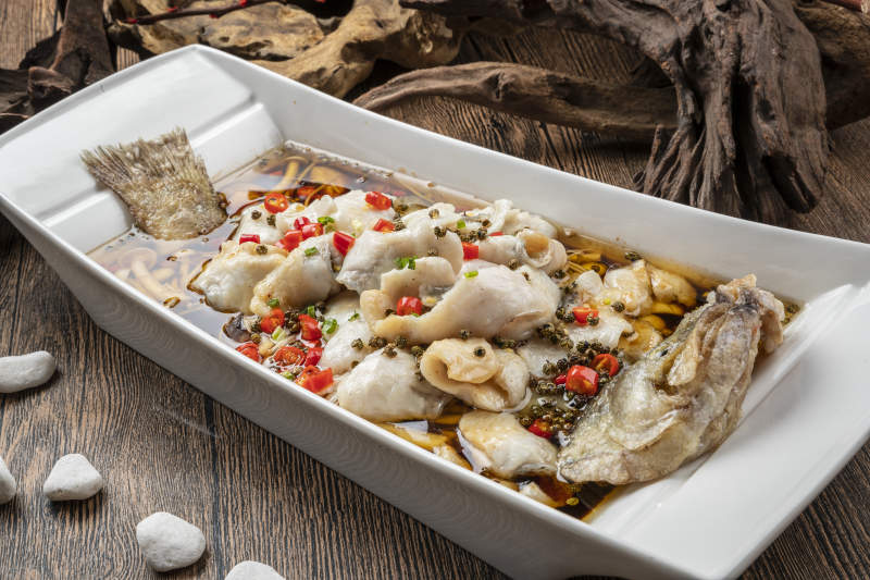 椒麻海鲈鱼图片