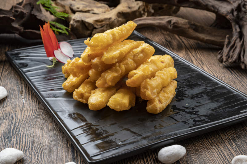 油炸深海鳕鱼条图片