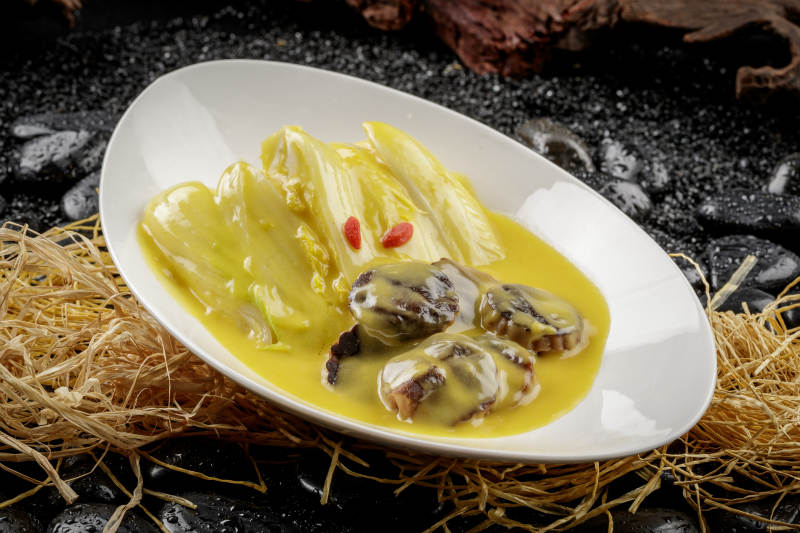 浓汁花菇娃娃菜图片