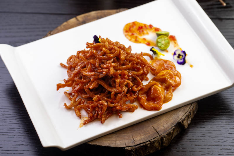 猪肉丝炒杏干图片