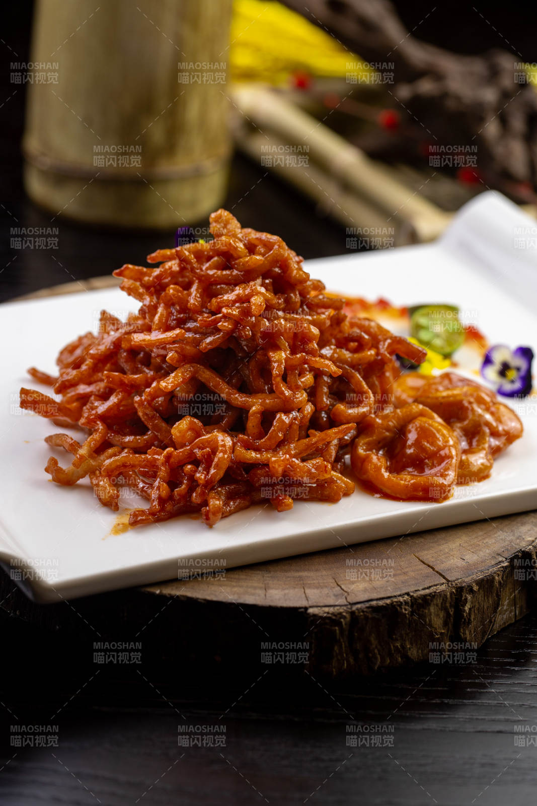 猪肉丝炒杏干图片