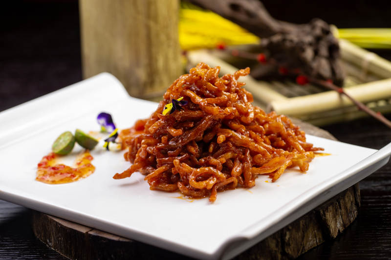 猪肉丝炒杏干图片