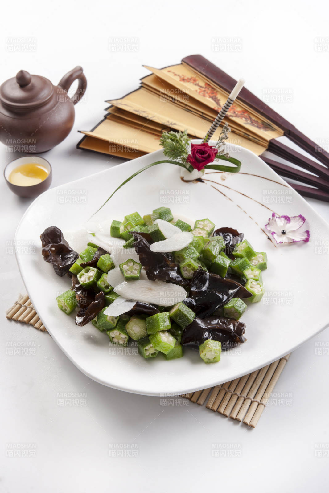 秋葵木耳长山药图片