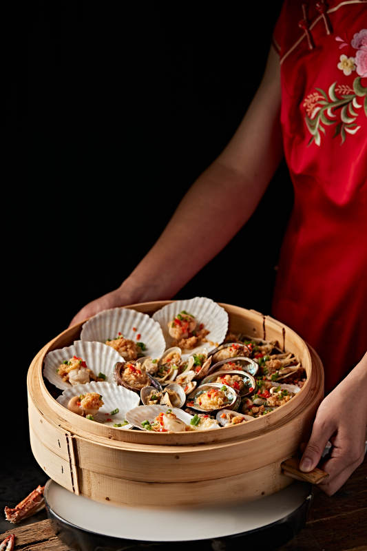 笼屉香蒸蒜蓉香辣海鲜大咖图片