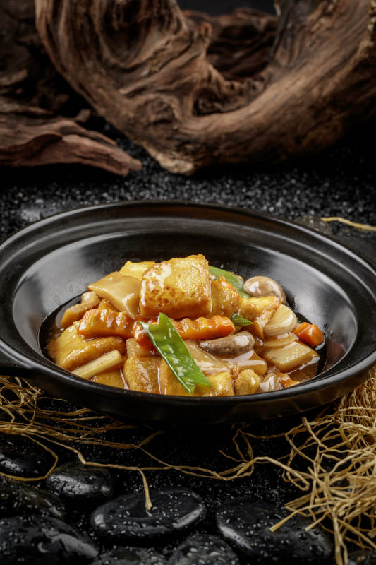 素烧黄山豆腐煲图片