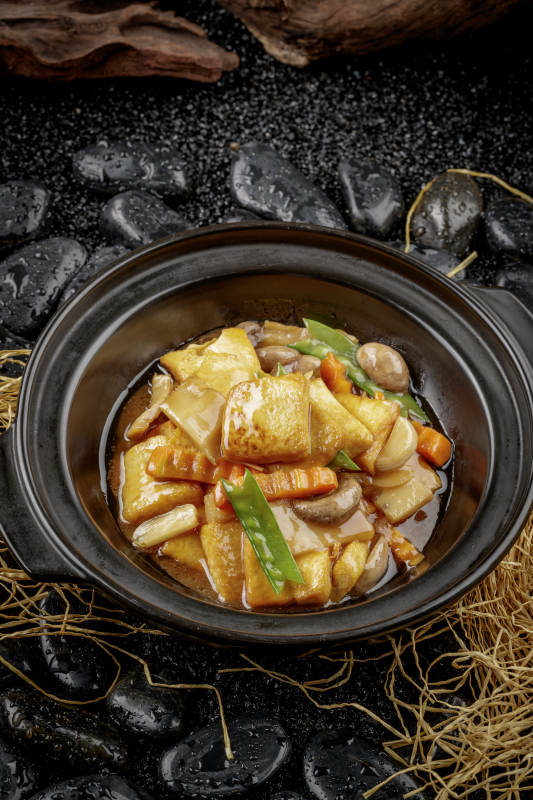 素烧黄山豆腐煲图片
