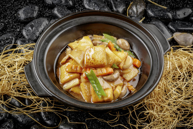 素烧黄山豆腐煲图片