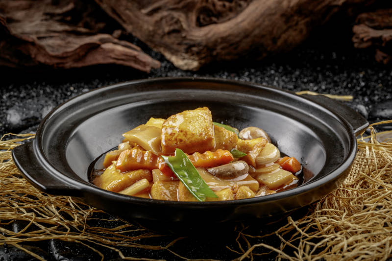 素烧黄山豆腐煲图片