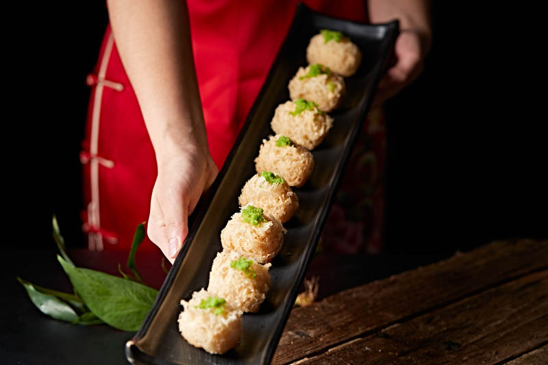 美味香炸面酥蜂窝大虾球图片