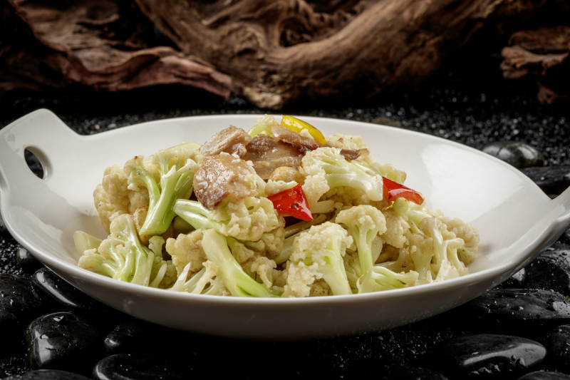 肉炒有机菜花图片