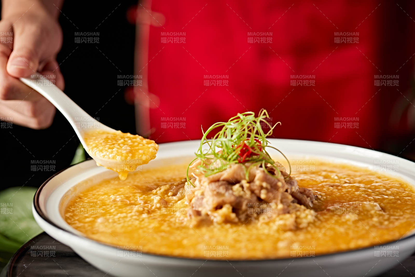 肥牛鲍鱼粒滋补金米粥图片