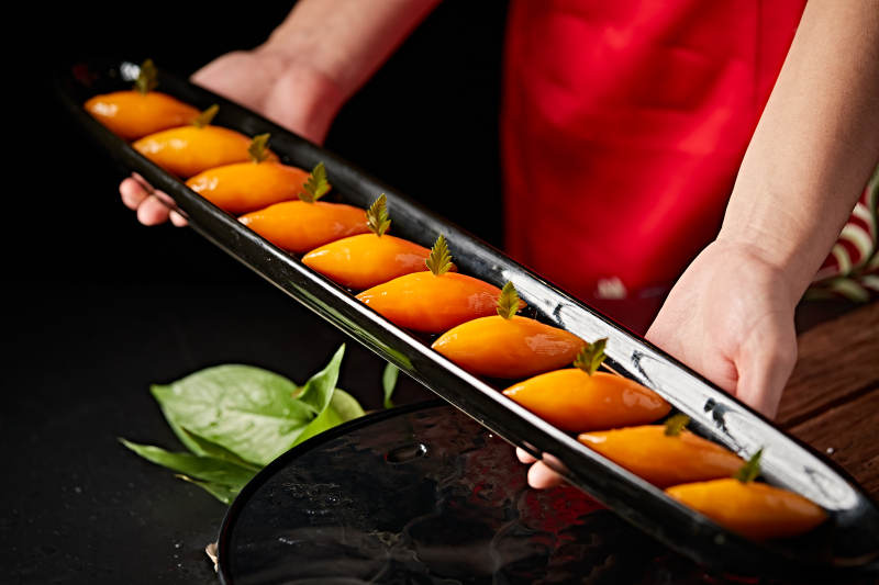 芒果造型浇汁蜂蜜醸红薯图片