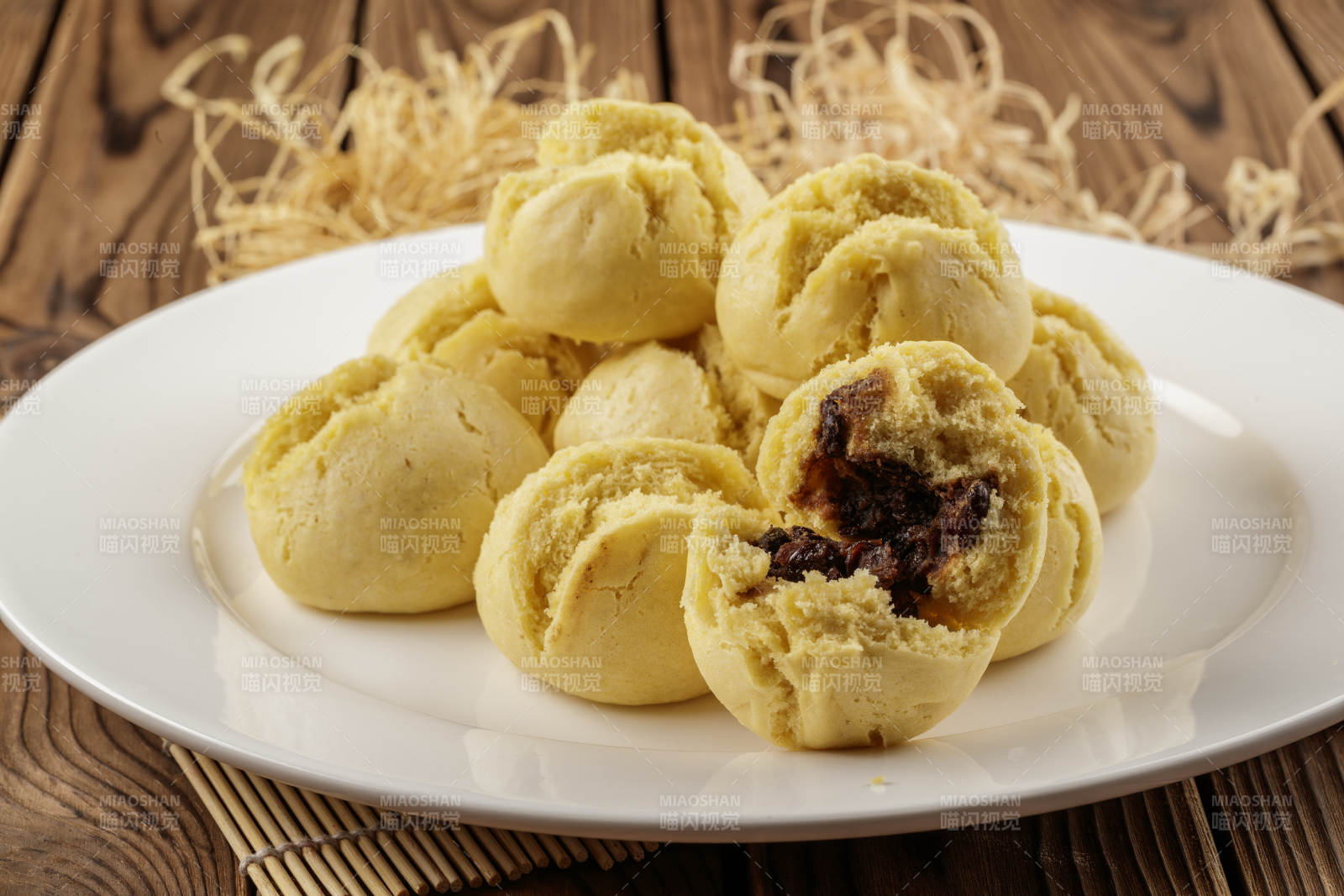 花豆馅黄馍馍图片