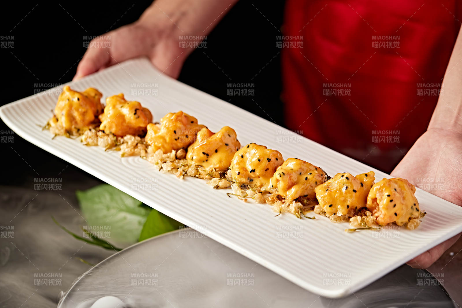 茉莉花香芝士芥末大虾球图片