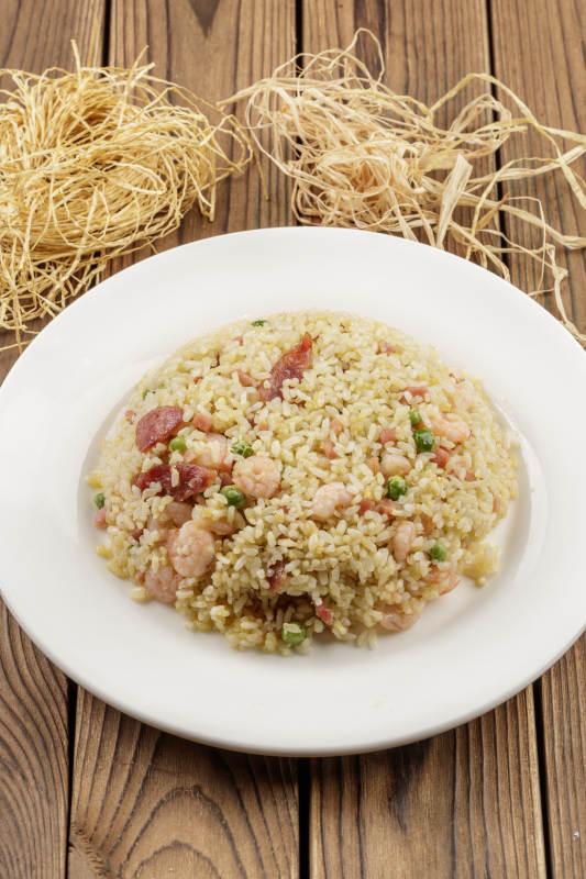 虾仁腊味蛋炒饭图片