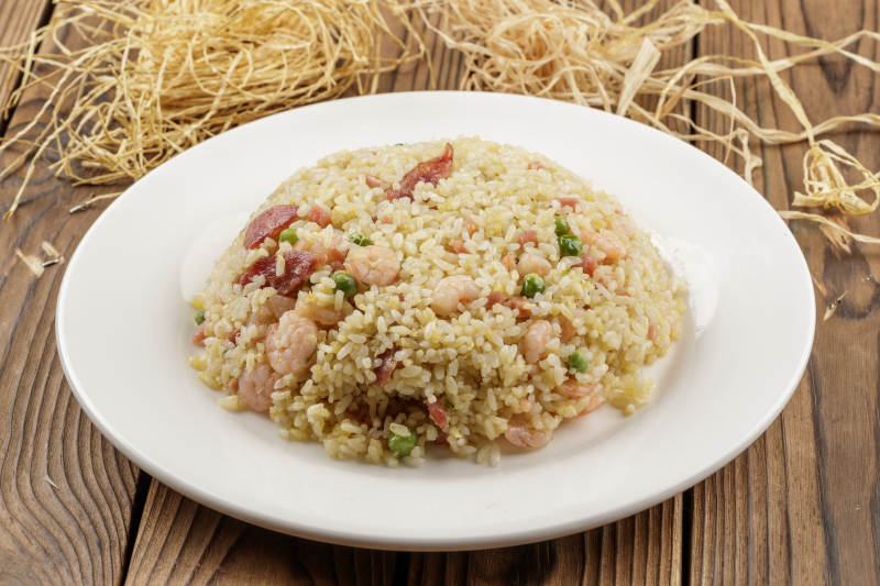 虾仁腊味蛋炒饭图片