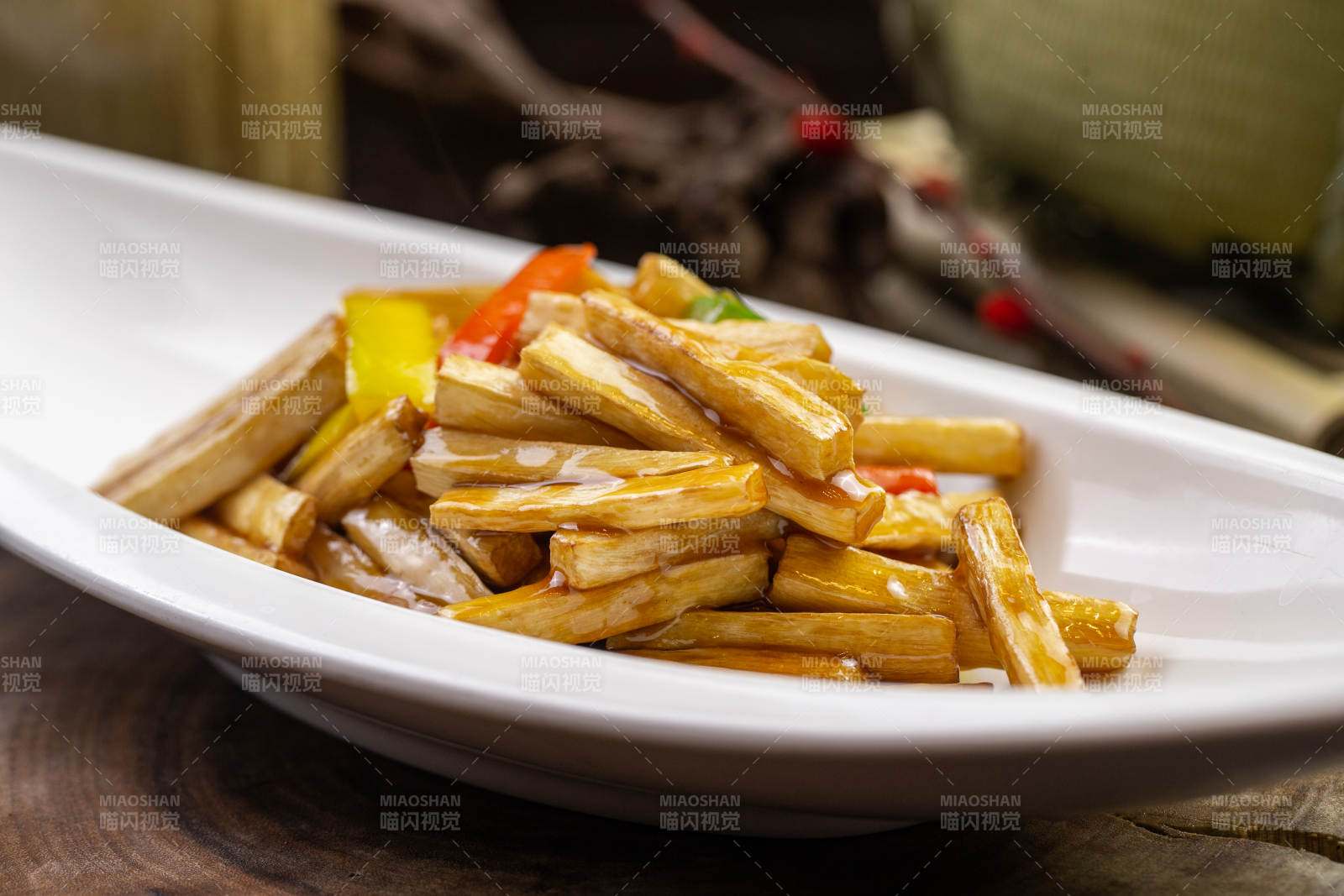 蜜汁焗杏鲍菇图片