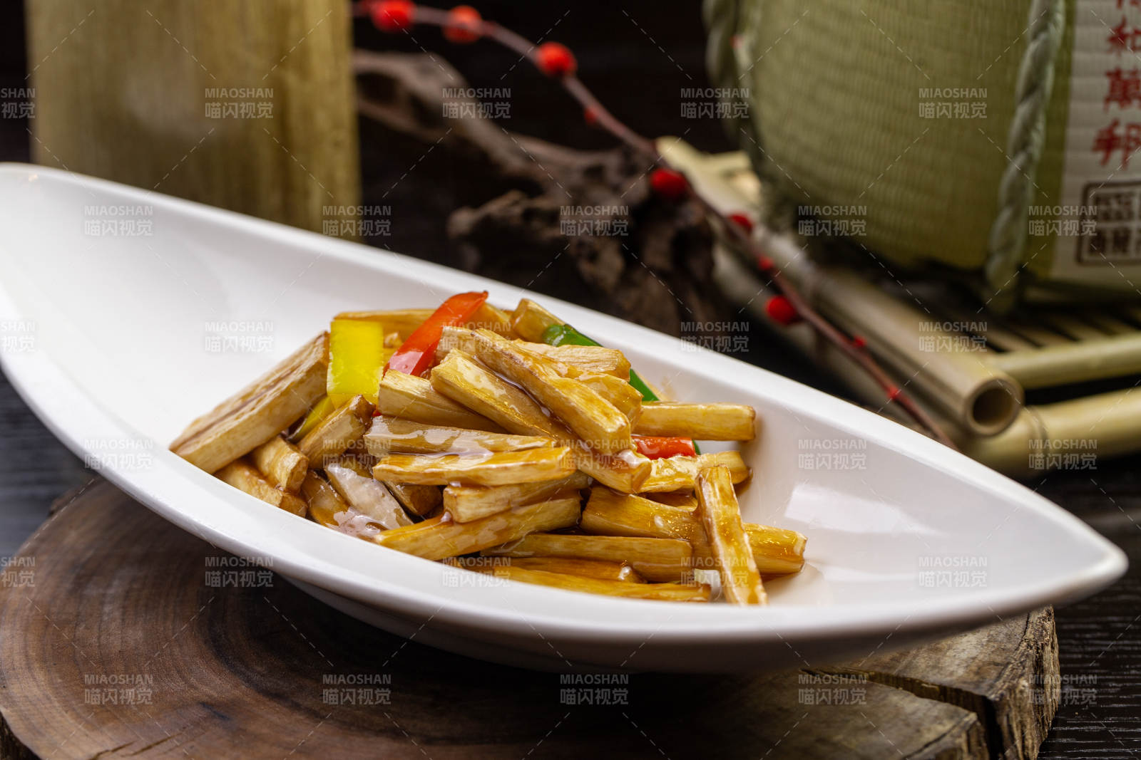 蜜汁焗杏鲍菇图片