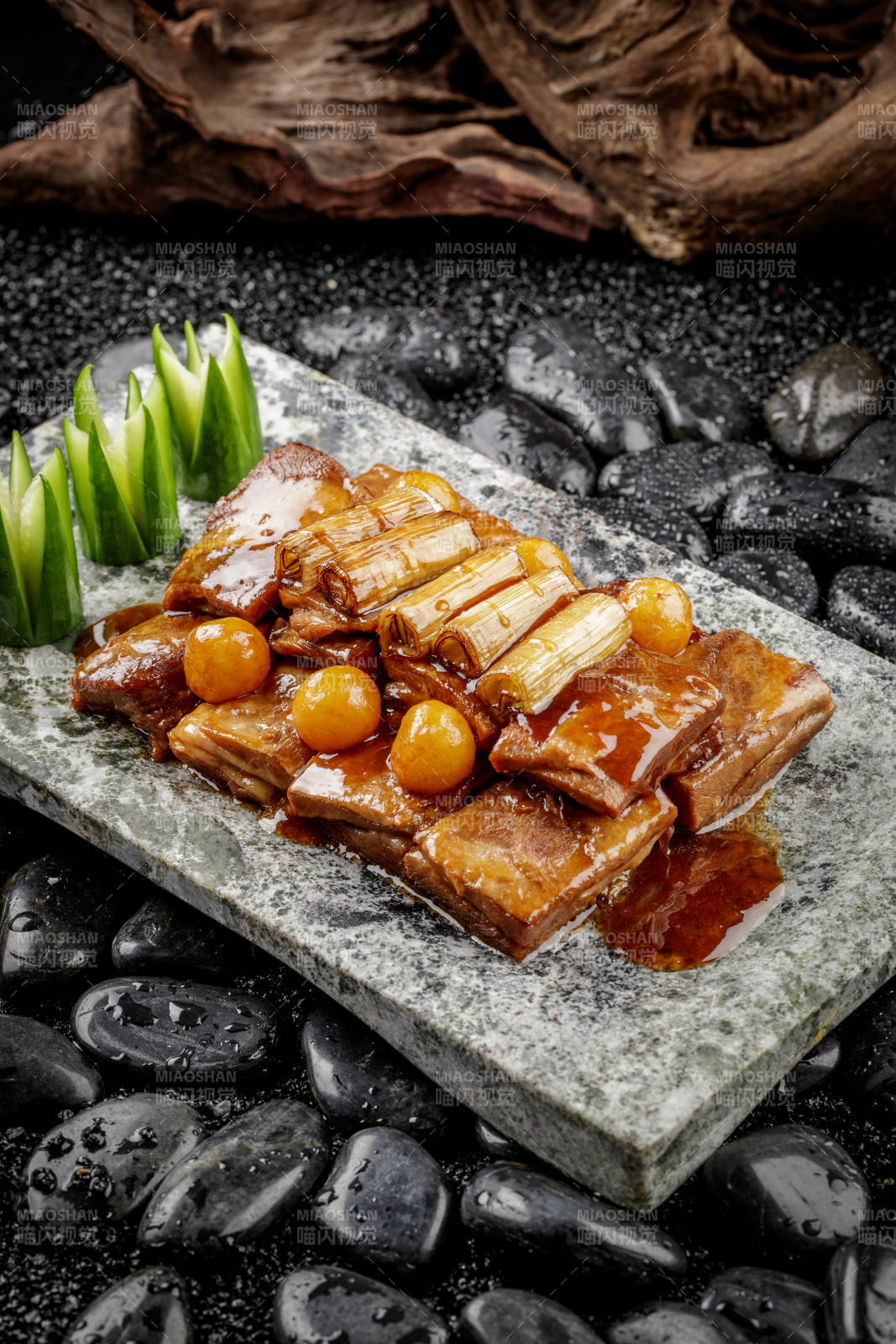 融合味葱烧羊排图片