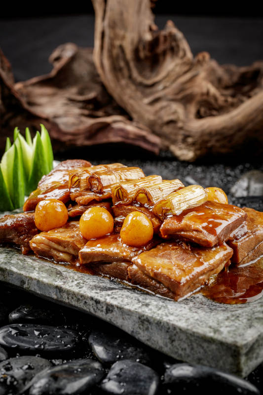 融合味葱烧羊排图片