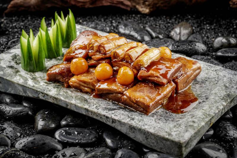 融合味葱烧羊排图片