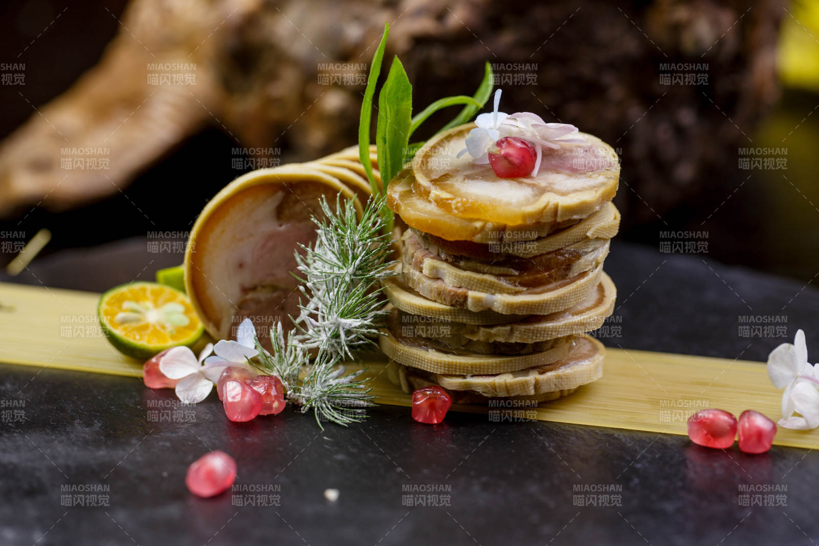 豆皮卷肘花切片图片