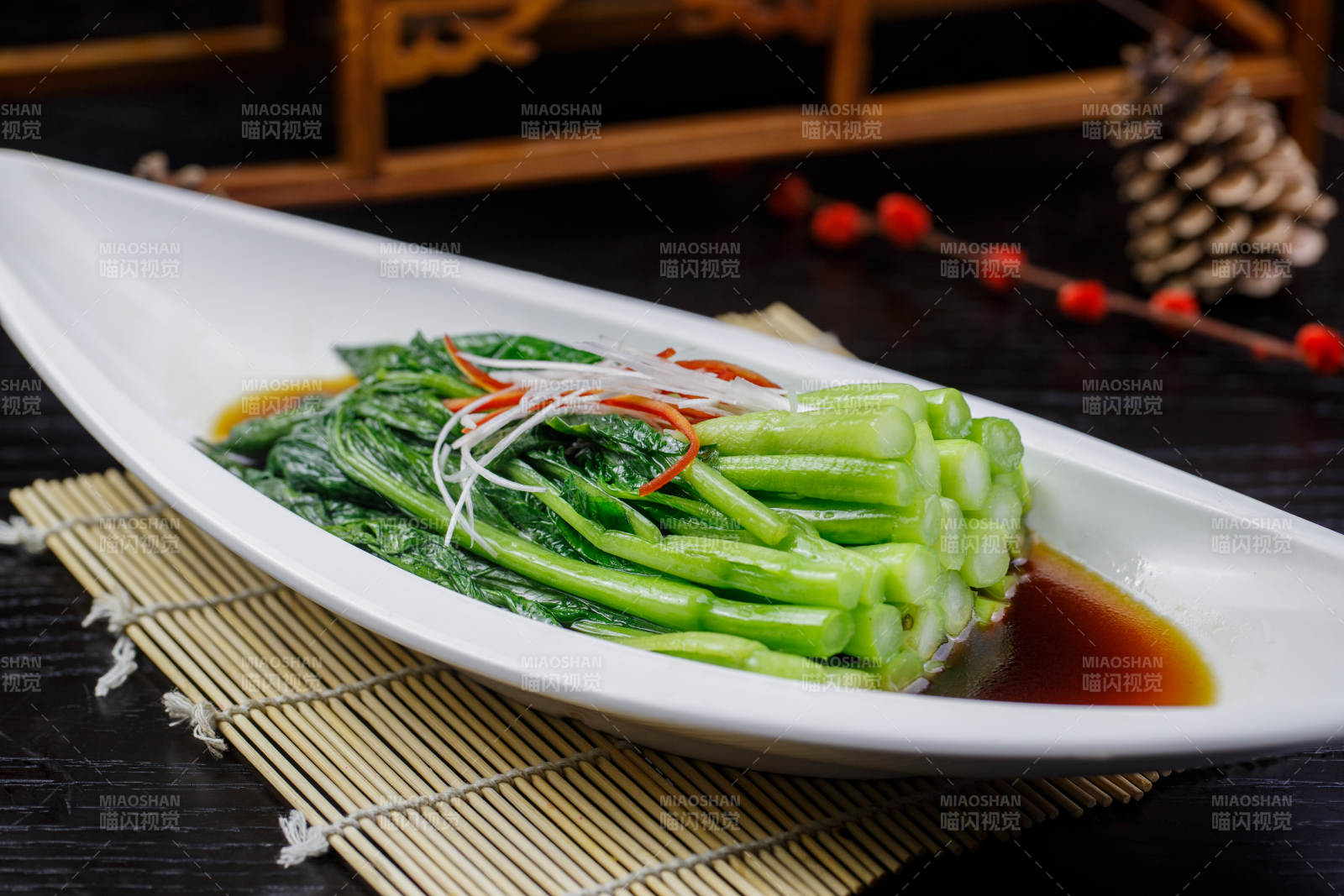 豉油耗油炒芥蓝图片