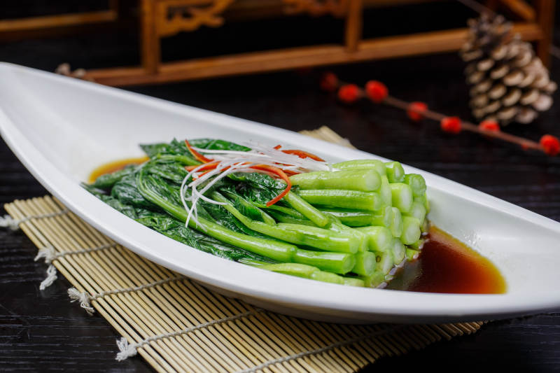 豉油耗油炒芥蓝图片