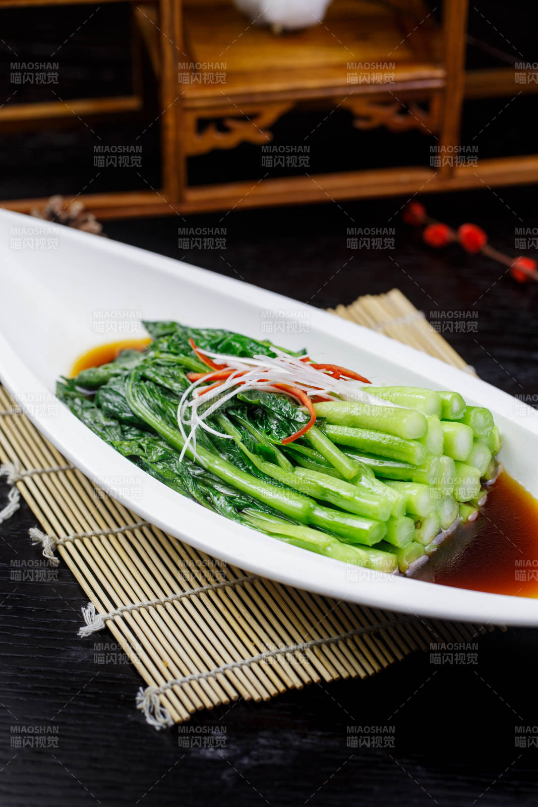 豉油耗油炒芥蓝图片