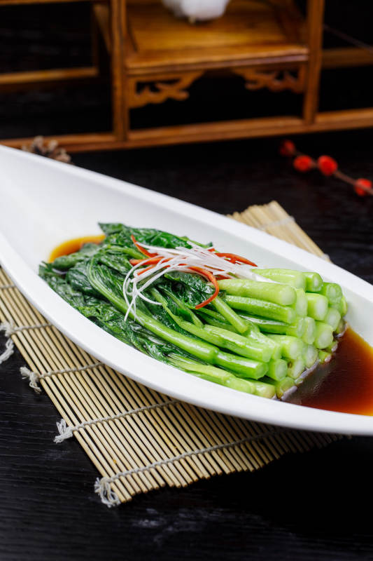 豉油耗油炒芥蓝图片