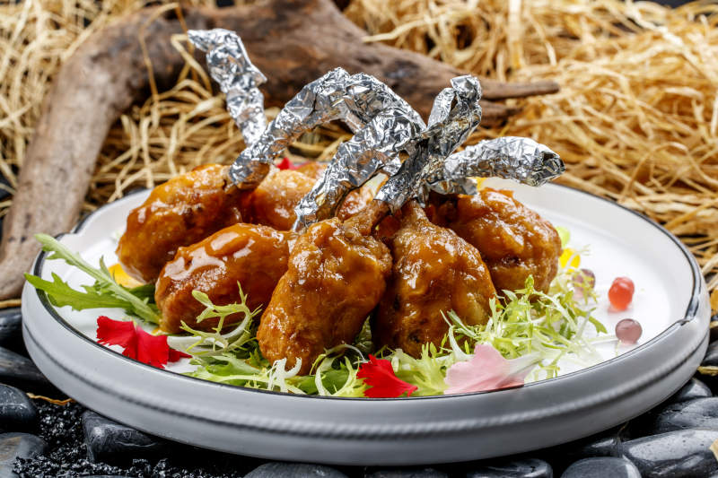 分子菜翅根炸什锦图片