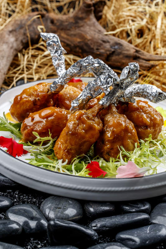 分子菜翅根炸什锦图片