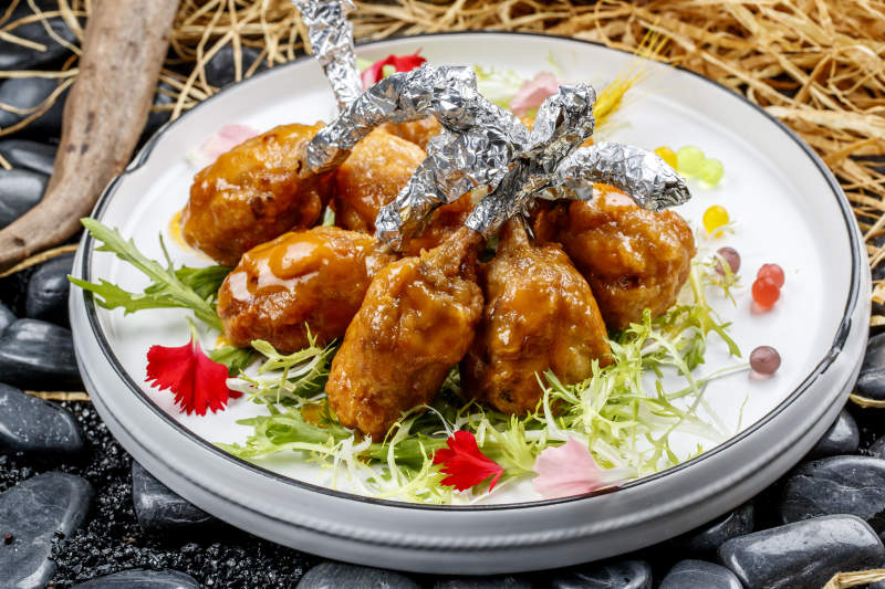 分子菜翅根炸什锦图片