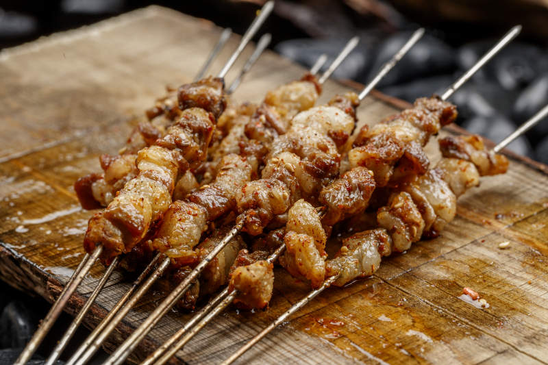 锦州烧烤羊肉串图片