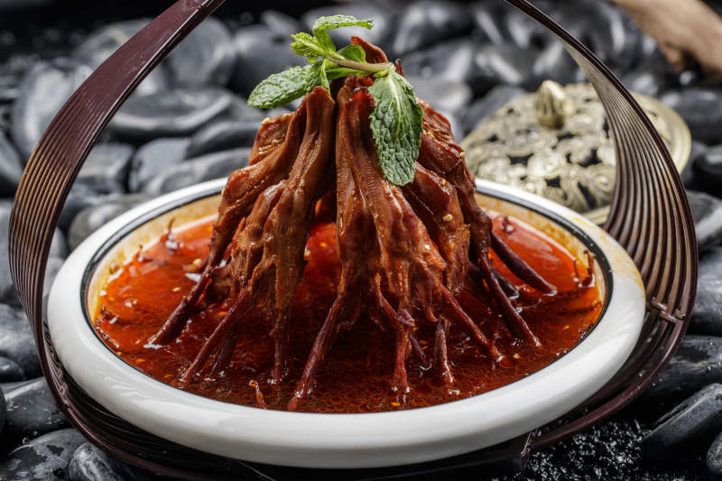 秘制红油鸭舌图片