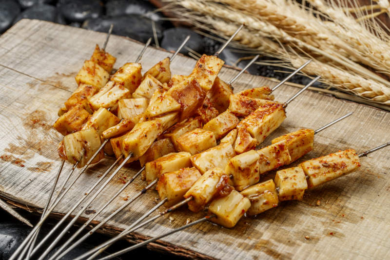 锦州烧烤炭烤羊板筋图片