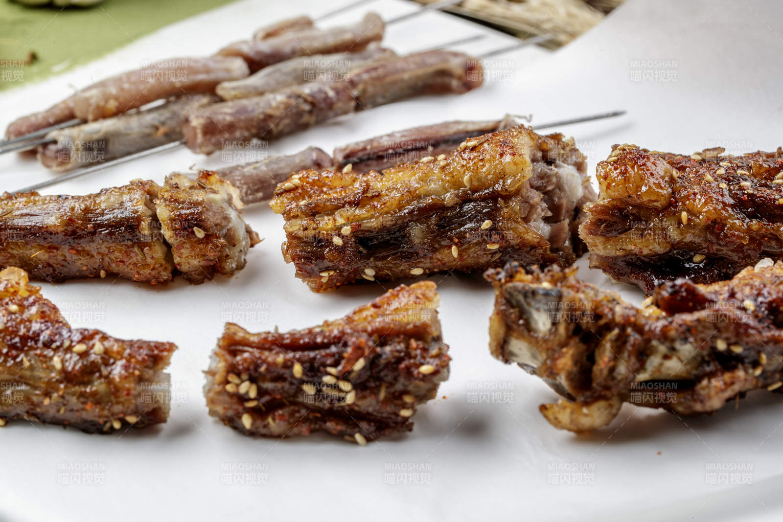 锦州烧烤炭烤羊鞭羊尾图片