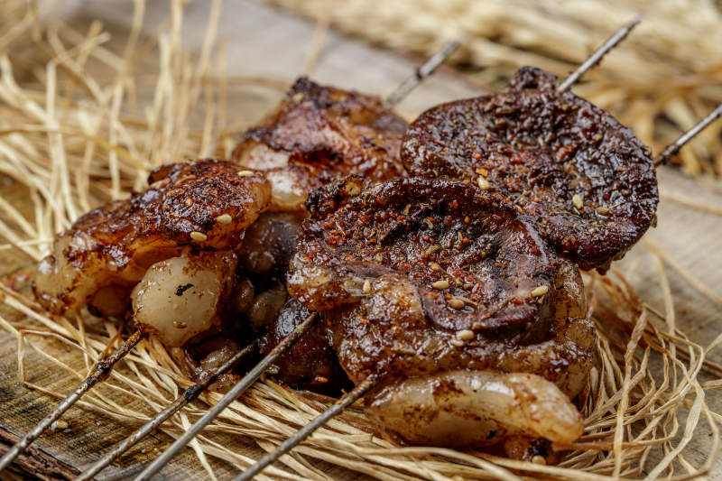 锦州烧烤炭烤羊腰子图片