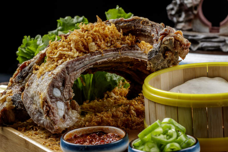 锦州烧烤炭烤羊排卷饼图片