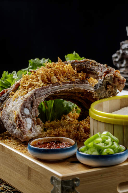 锦州烧烤炭烤羊排卷饼图片