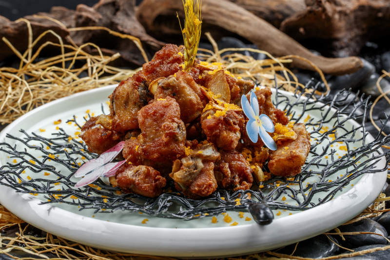 香煎蒜香鸡块图片