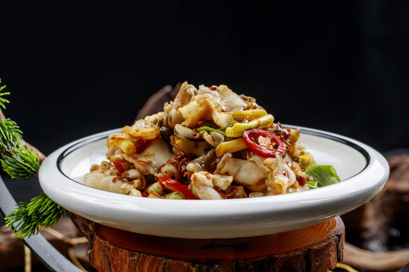 XO酱爆鱿鱼头图片