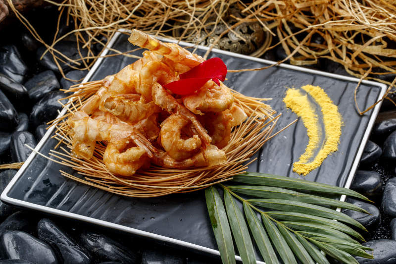 芙蓉香炸开背虾图片